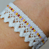 Bracelet dentelle couleurs chaudes