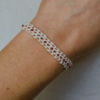 Bracelet dentelle rouge fin