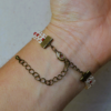 Bracelet dentelle rouge fin