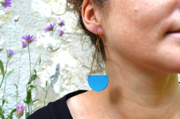 Boucles d'oreilles pendantes turquoises