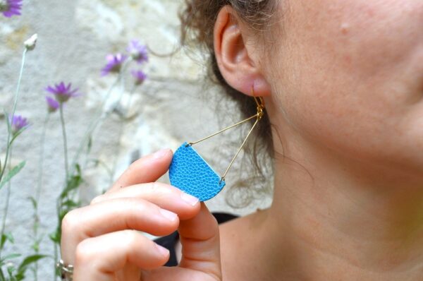 Boucles d'oreilles pendantes turquoises