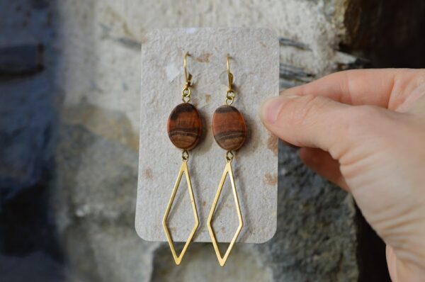 Boucles d'oreilles pendantes triangles