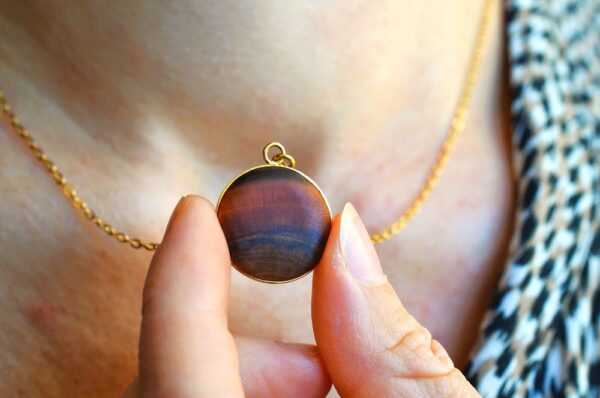 Collier moyen cabochon bois – Image 2