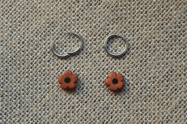 Petites créoles fleuries poirier – Image 3