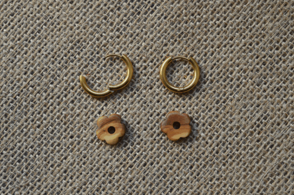 Petites créoles fleuries pommier – Image 2