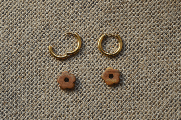 Petites créoles fleuries pommier – Image 3
