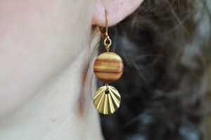 boucles d'oreilles pommier