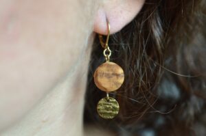 boucles d'oreilles pendantes olivier