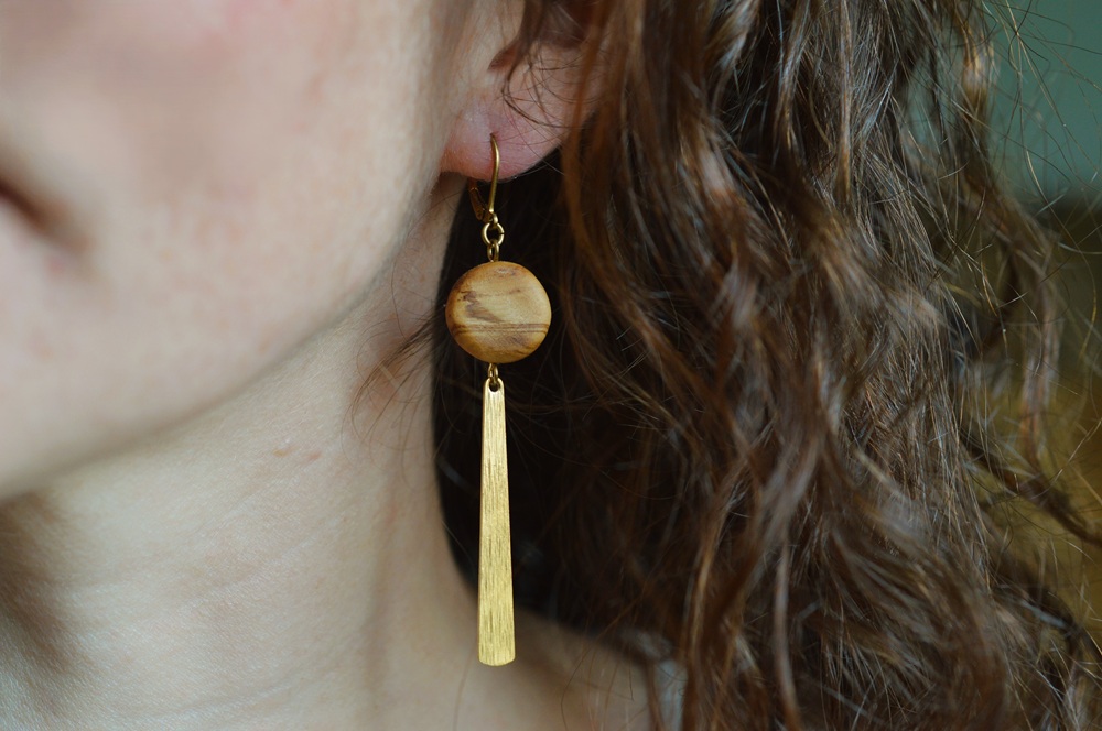 boucles d'oreilles pendantes olivier