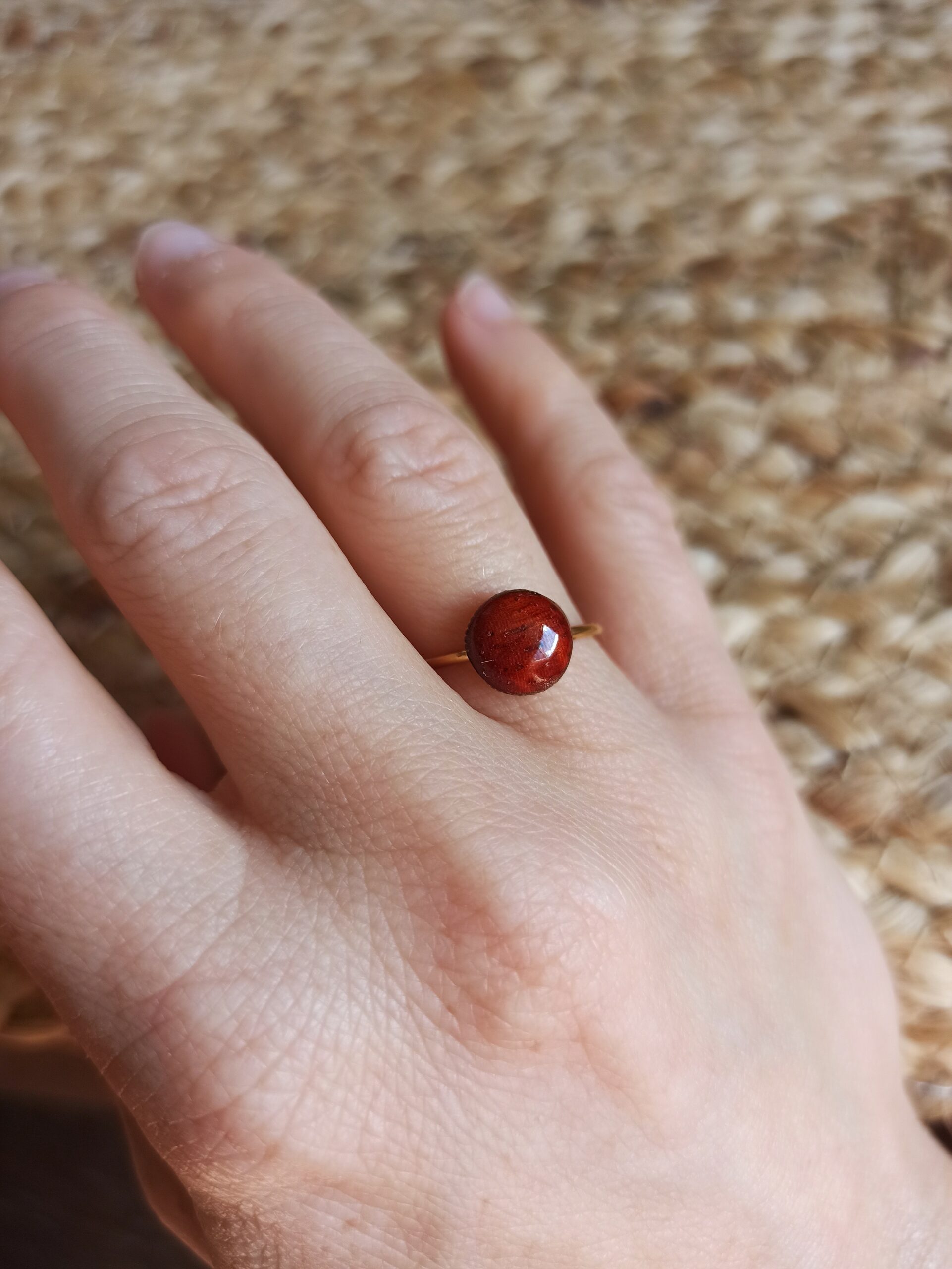 bague minimaliste padouk