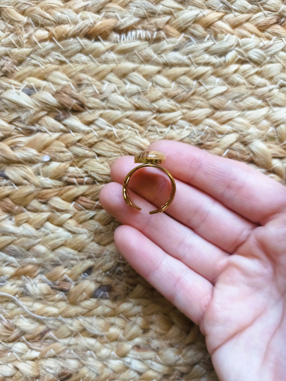 Bague organique en olivier – Image 3