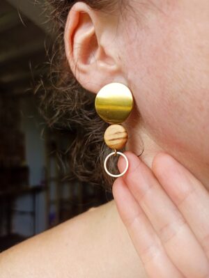 Boucles d'oreilles rondes olivier